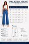 Women's Palazzo Jeans High Waist Loose Leg Denim Jeans - 5