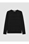 Lcw Grace Black Crew Neck Striped Women's Knitwear Sweater - 5