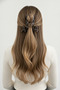 Stylish Patterned Large and Small Hair Clip Set of 3 - for Everyday and Special Occasions - 2
