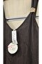 Zero Sleeve Italian Linen Dress with Brooch Detail - 4