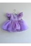 Lilu Girl's Purple Butterfly Detailed Fluffy Carolina Evening Dress - 2