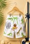 New Season Patterned Quick-Dry Boys' Shorts Swimwear - Children's Sea-Pool Shorts