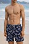 Egyptian Men's Tiger Patterned Swim Shorts Marine