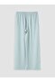Lcw Modest Blue Elastic Waist Wide Leg Women's Pants - 3