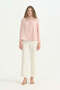 Classic Shirt with Hidden Placket - Powder
