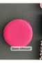 Luxury Fuchsia Pink Round Leather Zippered Storage Organizer Jewelry Box Travel Purse Organizer - 3