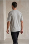 Men's Stone Color Summer Favorite Comfortable Fit Oversize T-Shirt - 4