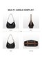 Women Shoulder Bag PU Large-Capacity Multi-Pocket Crossbody Sling Tote Handbag, Ladies Hobo Crescent Cross Bags - 5