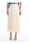 Trendlucky Women's Pleated Skirt with Elastic Waist in Plain Crepe - 3