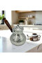 Brass Turkish Coffee Warmer Pot with Lid – Hand Engraved Silver Plated(H:4.5"W:3.5"Capacity:325ml) - 4