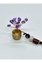 Fengshui Gold Money Pouch Amethyst Natural Stone Keychain - 3