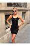 Stone Embellished Strap Mini Dress - 6