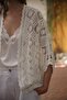 Ekru Lace Embroidered Shirt Kimono Rob39724 - 3