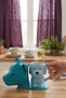 Decorative Cup Coaster with Dog Figure Turquoise