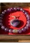 Amethyst Stone Natural Gemstone Heart Cut Necklace with Wooden Box, Bracelet Set - 2