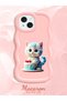 iPhone 13 Compatible Case Camera Protector Pink Silicone Couple Phone Case Cat Pattern - 2