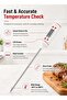 Digital Cooking Thermometer 25cm | Instant Read LCD Food Probe | Hold Function Kitchen Thermometer | BBQ Grill Candy Milk Water Thermometer - 4