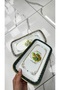 Esterhomedecor 2-Piece Marquise Porcelain Thin Rectangular Presentation Plate 35*17cm - 5
