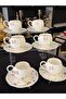 Porcelain Butterfly Embossed Coffee Cup Set for 6 People 90 ml - 8