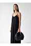 Black V-Neck Muslin Dress with Rope Straps - 4