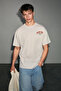 Espada Men's 100% Organic Cotton Round Neck Vanilla T-Shirt with Print Detail - 3