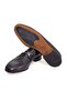 Black Color Laceless Genuine Leather Men's Shoes - 3