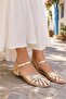 Women's Thin Strap Ankle Buckle Casual Sandals - 2