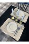 Ruffled Linen Effect American Service Set of 2