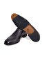Black Color Laceless Genuine Leather Men's Shoes - 3