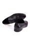 Black Color Laceless Genuine Leather Leather Sole Men's Shoes - 2