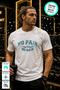 White No Pain No Gain Printed Crew Neck Single Jersey Cotton Fabric Sportsman Men's T-Shirt