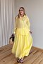Yellow Crinkled Shirt Skirt Set - 51159 - 3
