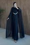 Diana Cape Detail Evening Dress Black - 3