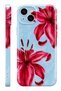 iPhone 13 Blue Flower Protect Slim Glossy Full Covering Print Camera Protected Phone Case