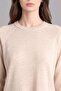 Regular Fit Crew Neck Light Beige Melange Knitwear Tunic C4474Ax26Au - 4
