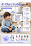 AI Bunny Smart Companion for Kids, AI App-Powered Interactive Learning Toy with Voice Chat, 4 AI Characters, 91 Languages, Stories, Music, Bluetooth Speaker & Night Light, Ages 3+ - 2