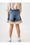 Girl's Garnished Denim Shorts 2867 - 3
