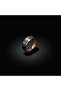 Copper Black and White Dot Motif Adjustable Ring - 2