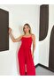 Women's Red Strappy Jumpsuit with Elastic Legs - 6