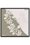 Floral Patterned Green Twill Silk 90X90 Scarf - 2