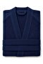 Unisex Navy Blue Kimono Bathrobe 100% Cotton Soft Absorbent Spa & Hotel Quality Bath Robe for Men & Women - 2