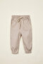 Boys' Woven Jogger Pants with Elastic Waist and Tie Detail