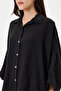 Women's Black Italian 100% Linen Plus Size Poncho Linen Shirt Size 42 - 52 - 6
