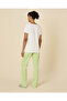 Women White T-Shirt and Pajama Pants Set - 5