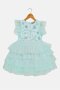 Toddlers Girl Ruffle Sleeve Sequins Dress, Blue - 2