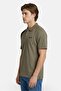 Men Regular Fit Short Sleeve Brand Polo Shirt, Olive - 3
