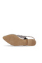 Lead Shiny Leather Women's Flat Sandals - 6