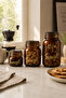 Set of 3 Glass Storage Jars |   Amber Glass Jar with Locking Lid and Silicone Gasket |   Airtight Kitchen Storage Container - 8