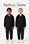 Unisex Kids Zippered Top and Bottom Tracksuit Set