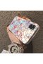 Samsung Galaxy A31 Compatible Silicone Edge Hard Back Case Couple Phone Case with Floral Pattern - 4